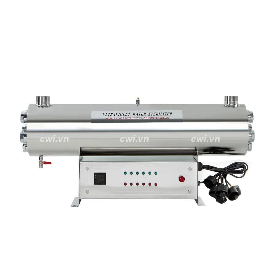 Bộ đèn UV diệt khuẩn nước SS 330W 72GPM lưu lượng 16m3/h