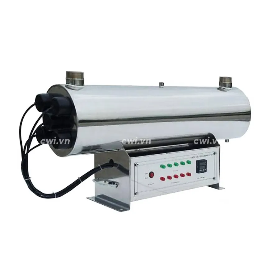Bộ đèn UV diệt khuẩn nước SS 440W 96GPM lưu lượng 22m3/h