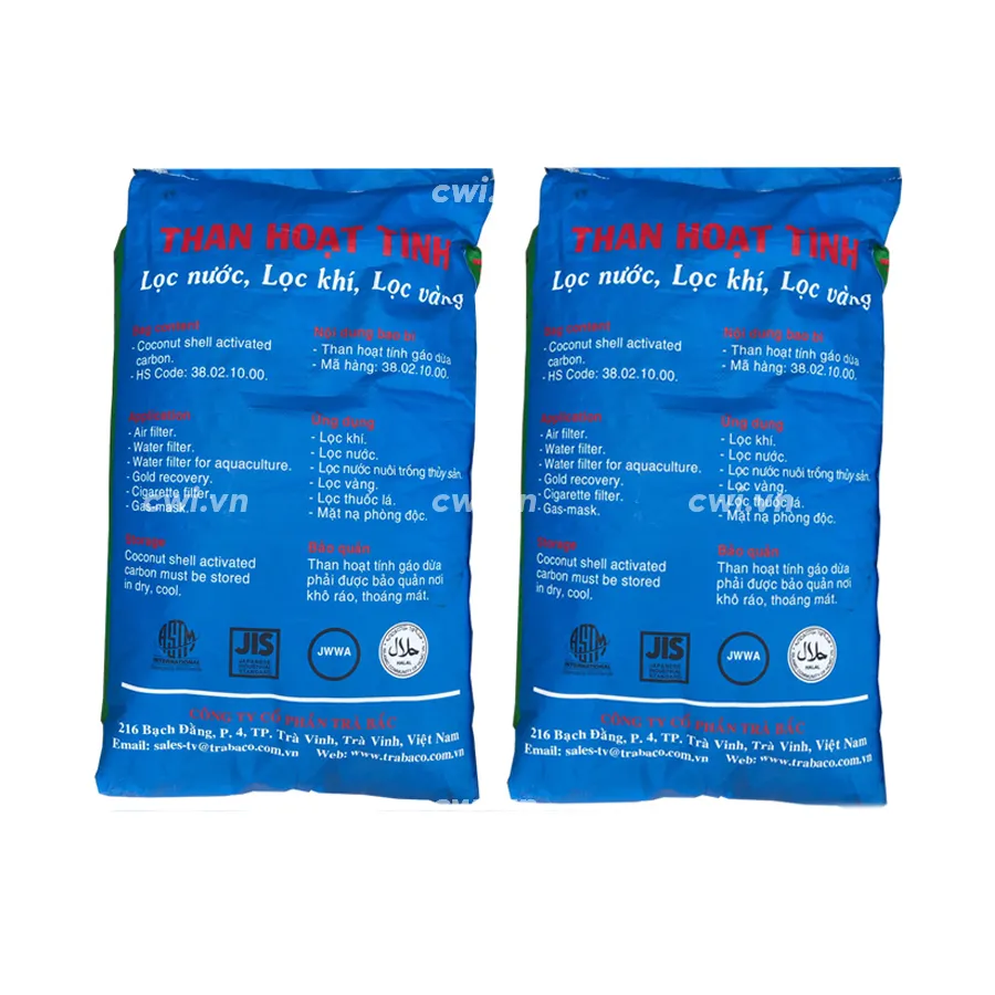 Than hoạt tính Trà Bắc TB5, lodine: 700 - 800 mg/g